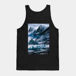 Misty Mountains in Winter Tank Top